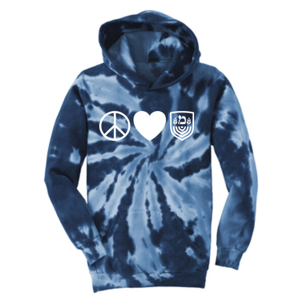 Port and Company - Youth Tie Dye Pullover Hooded Sweatshirt - Printed Logo Thumbnail