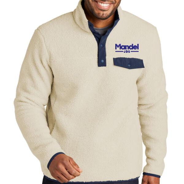 Port Authority® Camp Fleece Snap Pullover - Embroidered Logo Thumbnail